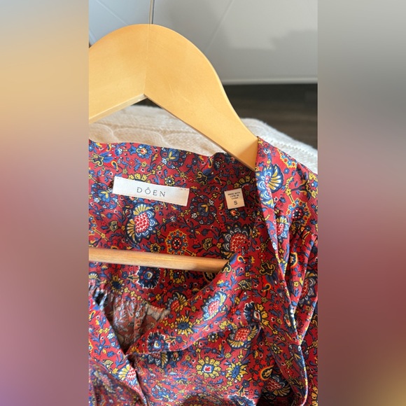 DÔEN JOSSELINE TOP IN ROUGE RIVIERA MEDALLION, brand new, never worn, No flaws. - Picture 6 of 15